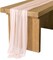 14Ft Blush Sheer Chiffon Like Table Runner with Silver Sparkle Dusty Pink Table Runners(Blush)